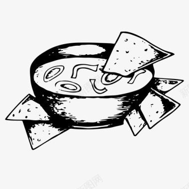 薯条汤烹饪食物图标图标