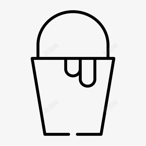 油漆刷子桶图标svg_新图网 https://ixintu.com 刷子 图案 工具间隙薄 桶 油漆 颜色