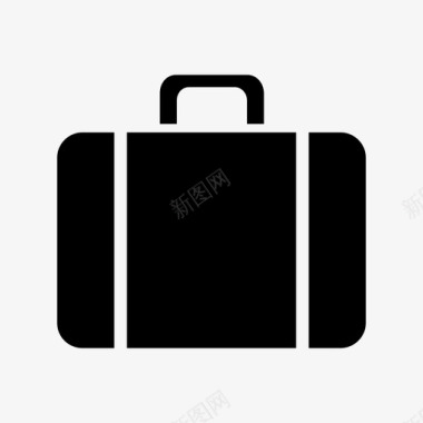 旅行公文包手提箱图标图标