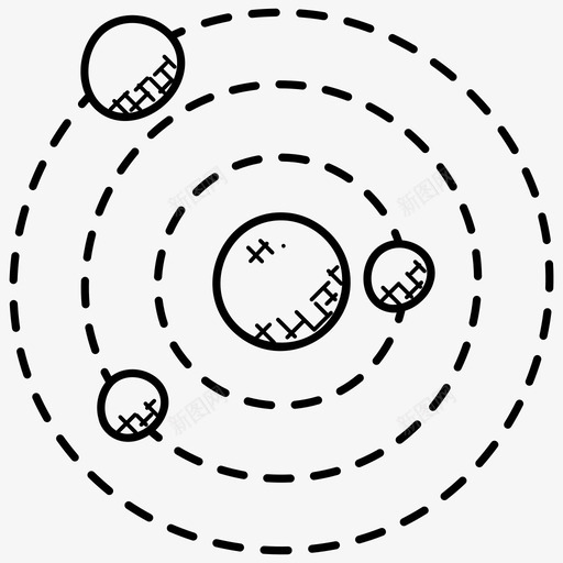 太阳系日心系轨道图标svg_新图网 https://ixintu.com 太空和飞机涂鸦图标 太阳系 日心系 行星系 轨道