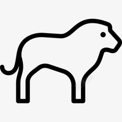 啄木鸟国王猫狮子非洲动物图标高清图片