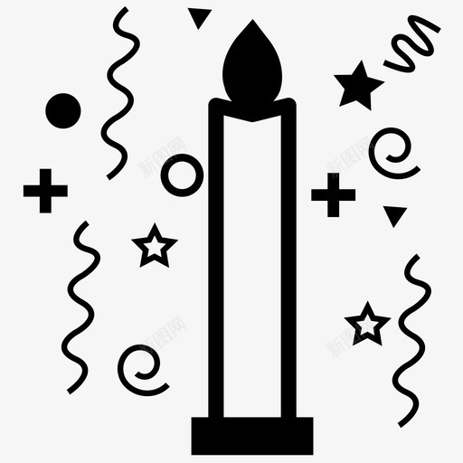 蜡烛火光图标svg_新图网 https://ixintu.com 光 夜 火 生日 睡眠 蜡烛