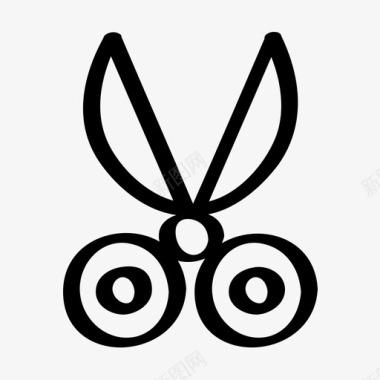 剪刀剪子兔子图标图标