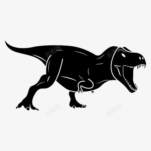 霸王龙古代恐龙图标svg_新图网 https://ixintu.com 原始 古代 恐龙 霸王龙
