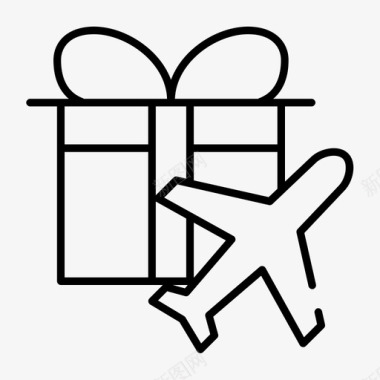 运送礼物飞行礼物图标图标