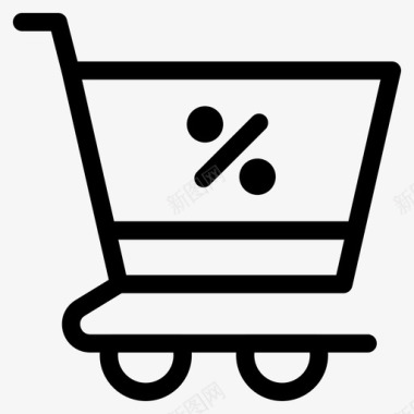 销售购物车电子商务图标图标
