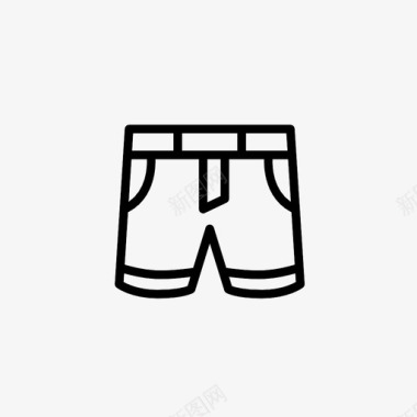 百慕大短裤休闲装图标图标
