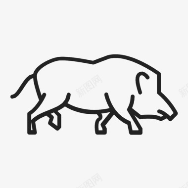 野猪动物猪图标图标