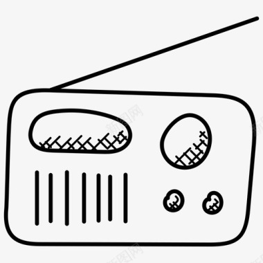 收音机广播设备大众媒体图标图标