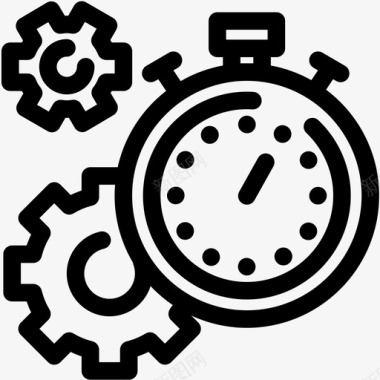 时间管理效率生产力图标图标