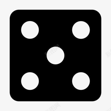 掷骰子机会五图标图标