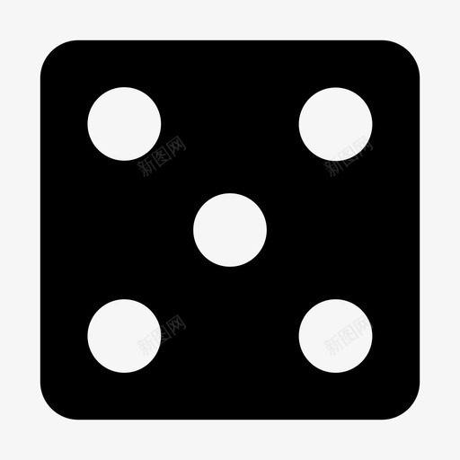 掷骰子机会五图标svg_新图网 https://ixintu.com 五 掷骰子 机会