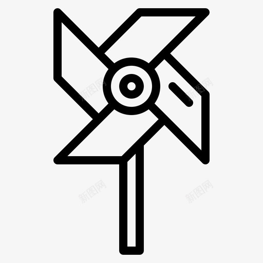 风车磨坊玩具图标svg_新图网 https://ixintu.com 玩具 磨坊 风 风车