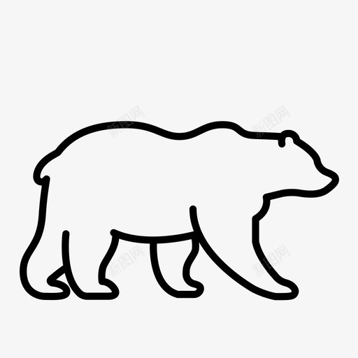 熊动物灰熊图标svg_新图网 https://ixintu.com 动物 极地 灰熊 熊 自然