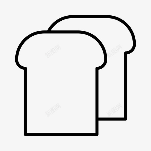 面包面包片早餐图标svg_新图网 https://ixintu.com 午餐 咖啡 早餐 面包 面包片 食物