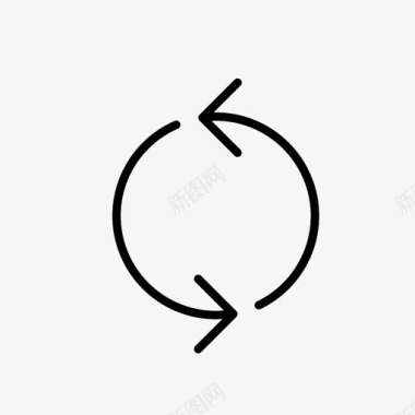 箭头圆循环回收图标图标