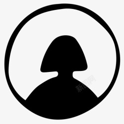 人头侧面女人头像侧面图标高清图片