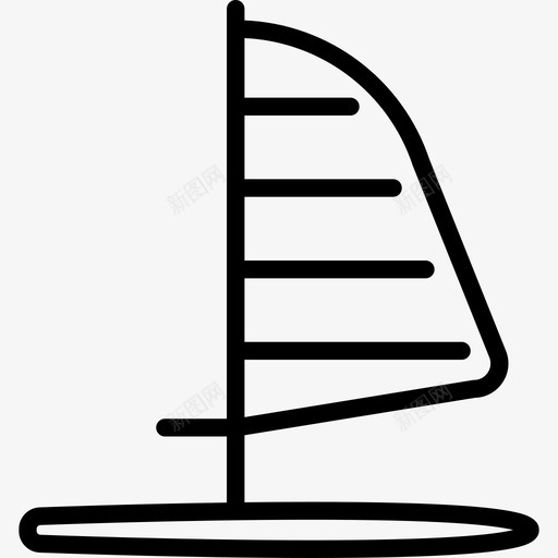 风帆冲浪板运动帆船图标svg_新图网 https://ixintu.com 帆船 运动 风帆冲浪板
