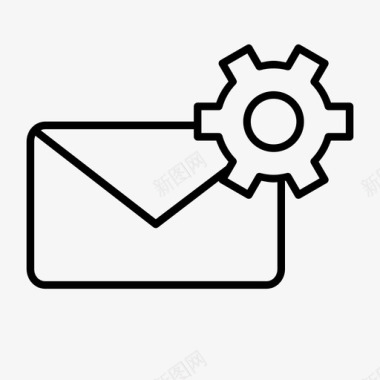消息设置电子邮件信封图标图标