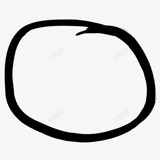 圆形手绘墨水图标svg_新图网 https://ixintu.com 刷食物图标 圆形 墨水 形状 手绘
