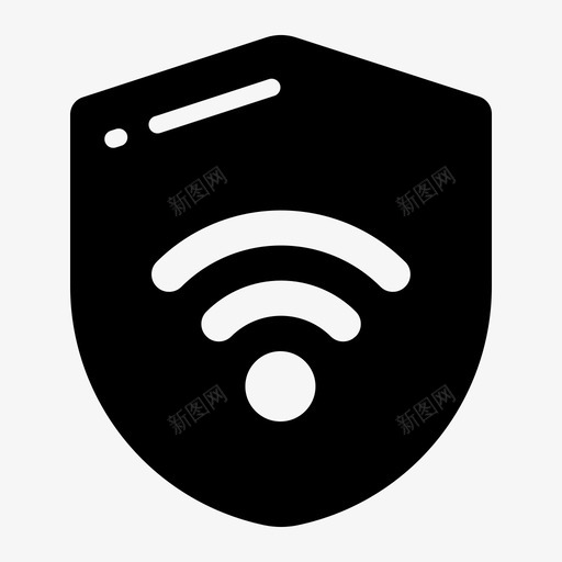 wifi安全连接互联网图标svg_新图网 https://ixintu.com wifi安全 互联网 互联网安全 无线 连接