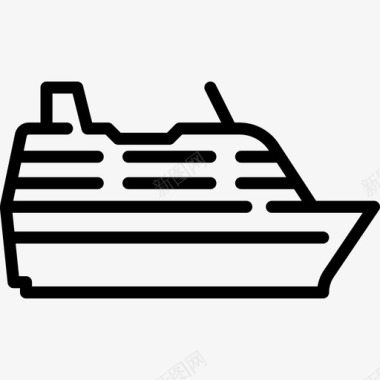 游船运输船图标图标