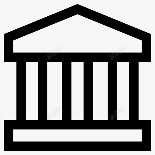 银行银行账户银行大楼图标svg_新图网 https://ixintu.com 金融 银行 银行大楼 银行账户