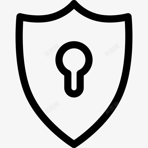 带钥匙孔的防护罩安全防护装置图标svg_新图网 https://ixintu.com 安全 带钥匙孔的防护罩 防护装置