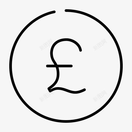 英镑货币预算硬币图标svg_新图网 https://ixintu.com 硬币 英镑货币 货币 货币差距缩小 预算