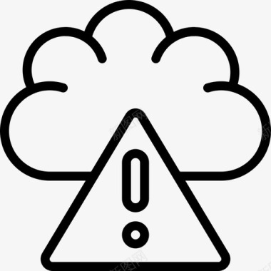 云警告数据安全图标图标
