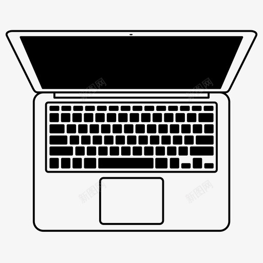 macbookair苹果笔记本电脑图标svg_新图网 https://ixintu.com macbookair pc 笔记本电脑 苹果 苹果设备