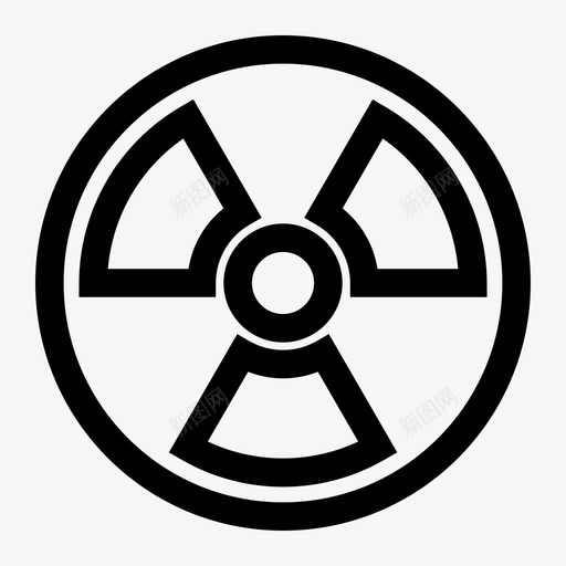 核符号原子核危险图标svg_新图网 https://ixintu.com 化学 原子 天文学 核危险 核符号 核警告标志 生物学 科学物理