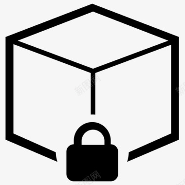 安全区块区块链业务图标图标