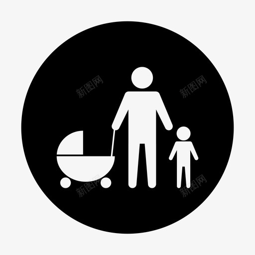 父亲婴儿单身图标svg_新图网 https://ixintu.com 单亲 单身 婴儿 家庭 父亲 鳏夫