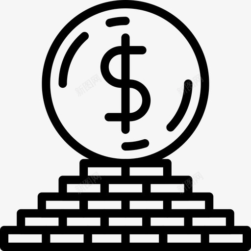 硬币堆商业金融图标svg_新图网 https://ixintu.com 办公室 商业 市场营销 漂亮的商业概述 硬币堆 货币 金融