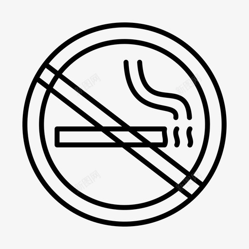 禁止吸烟香烟尼古丁图标svg_新图网 https://ixintu.com 尼古丁 烟雾 禁止吸烟 香烟