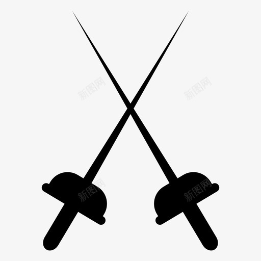 击剑装备运动图标svg_新图网 https://ixintu.com 传统 击剑 剑 装备 运动