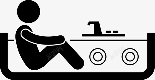 电子浴缸按摩浴缸男士图标图标
