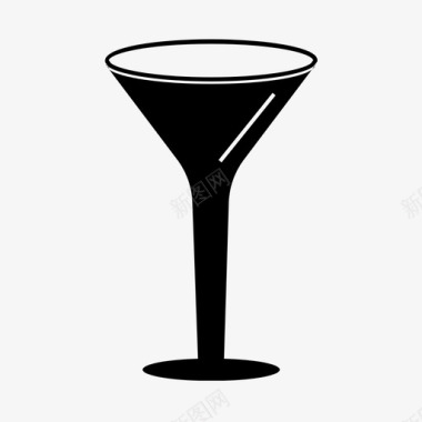 马提尼杯鸡尾酒饮料图标图标