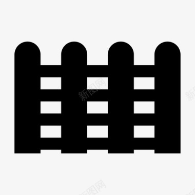 篱笆栅栏花园图标图标