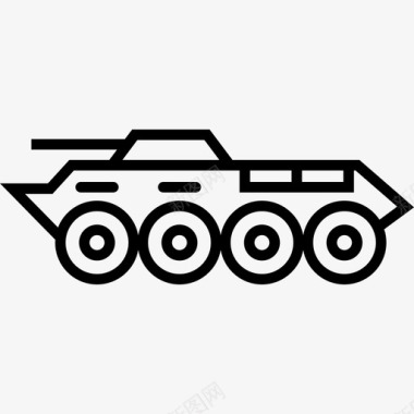 装甲车军事基地直线型图标图标