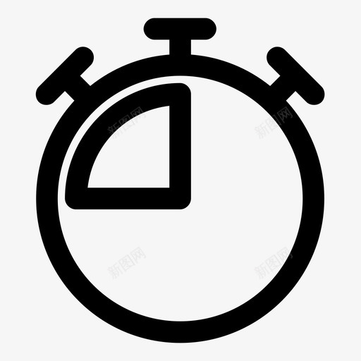 秒表报警自动图标svg_新图网 https://ixintu.com 报警 控制面板粗体 数字 时间 秒表 自动 计时器