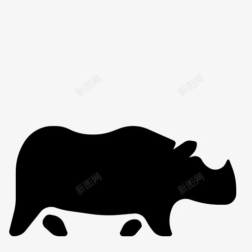 犀牛非洲动物图标svg_新图网 https://ixintu.com 动物 动物圆 犀牛 野生动物 非洲