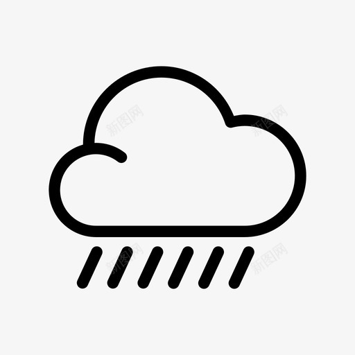 下雨云天气图标svg_新图网 https://ixintu.com 下雨 云 天气 潮湿 自然公园