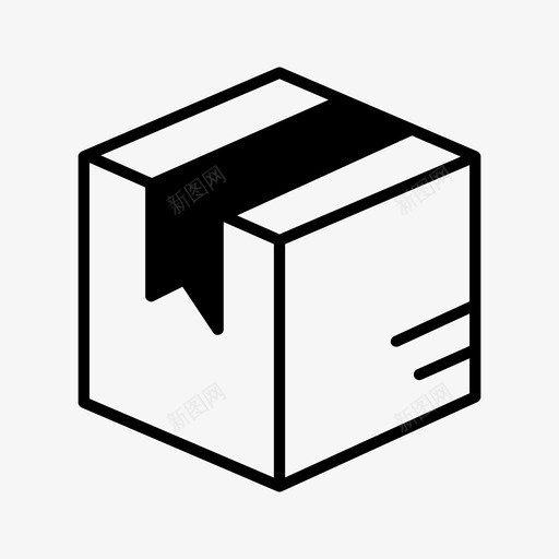 包装箱子送货箱图标svg_新图网 https://ixintu.com 包装 礼物 箱子 装运 送货箱