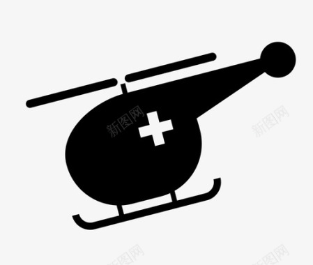 急救直升机医疗直升机医药保健图标图标