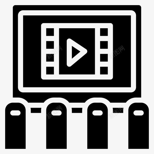 电影屏幕电影电影院图标svg_新图网 https://ixintu.com 电影 电影3固体 电影屏幕 电影院