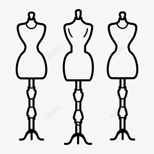模特套装时装裁缝图标svg_新图网 https://ixintu.com 人体模型 时装 模特套装 裁缝