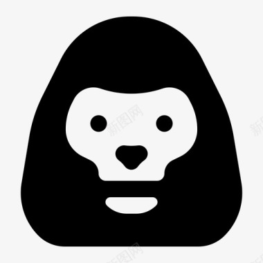 大猩猩动物丛林图标图标