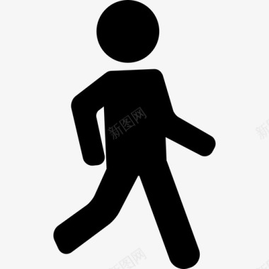 一个人走路人行为图标图标